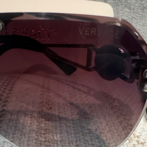 Versace Black and Silver Sunglasses - Picture 4 of 7